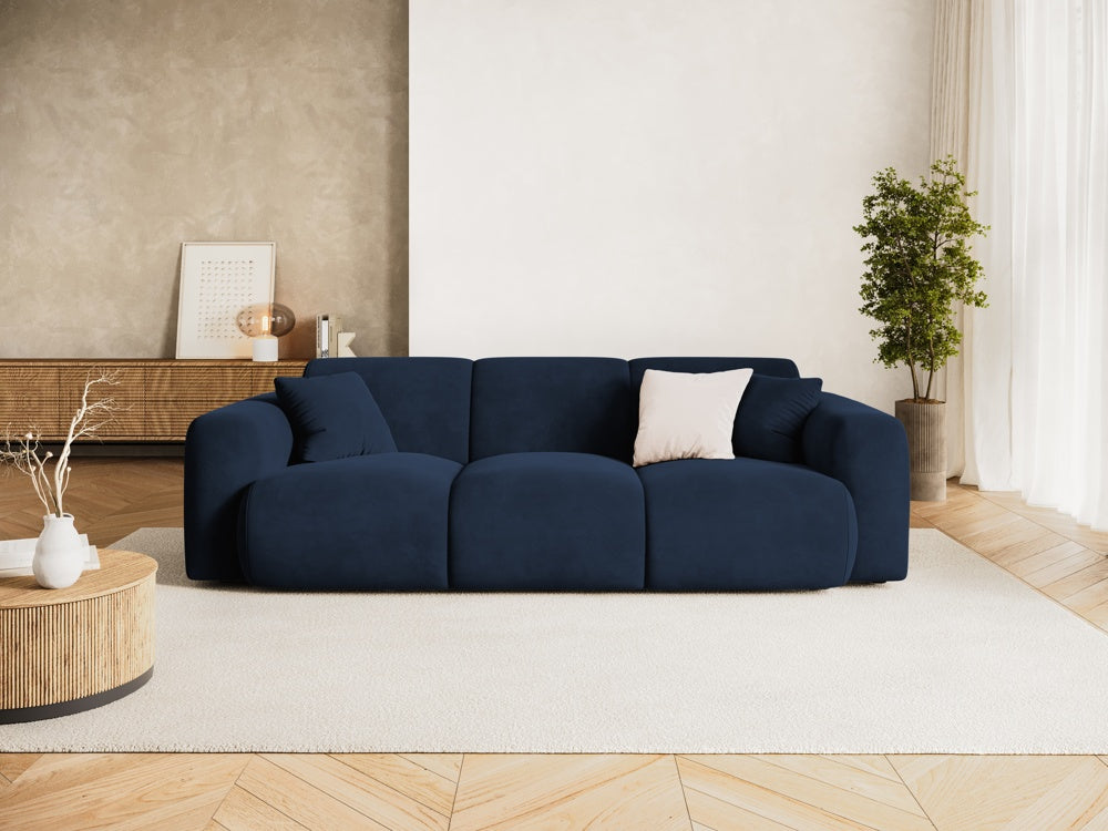 Cosmopolitan Design - Velour Sofa, Nolio, 3-pers., 235x95x72 cm