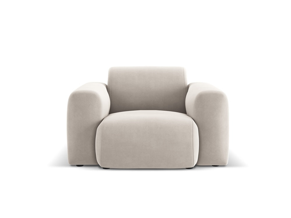 Cosmopolitan Design - Velour Lænestol, Nolio, 1-pers., 105x95x72 cm