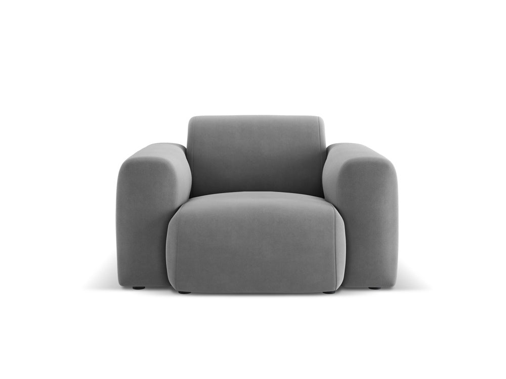 Cosmopolitan Design - Velour Lænestol, Nolio, 1-pers., 105x95x72 cm