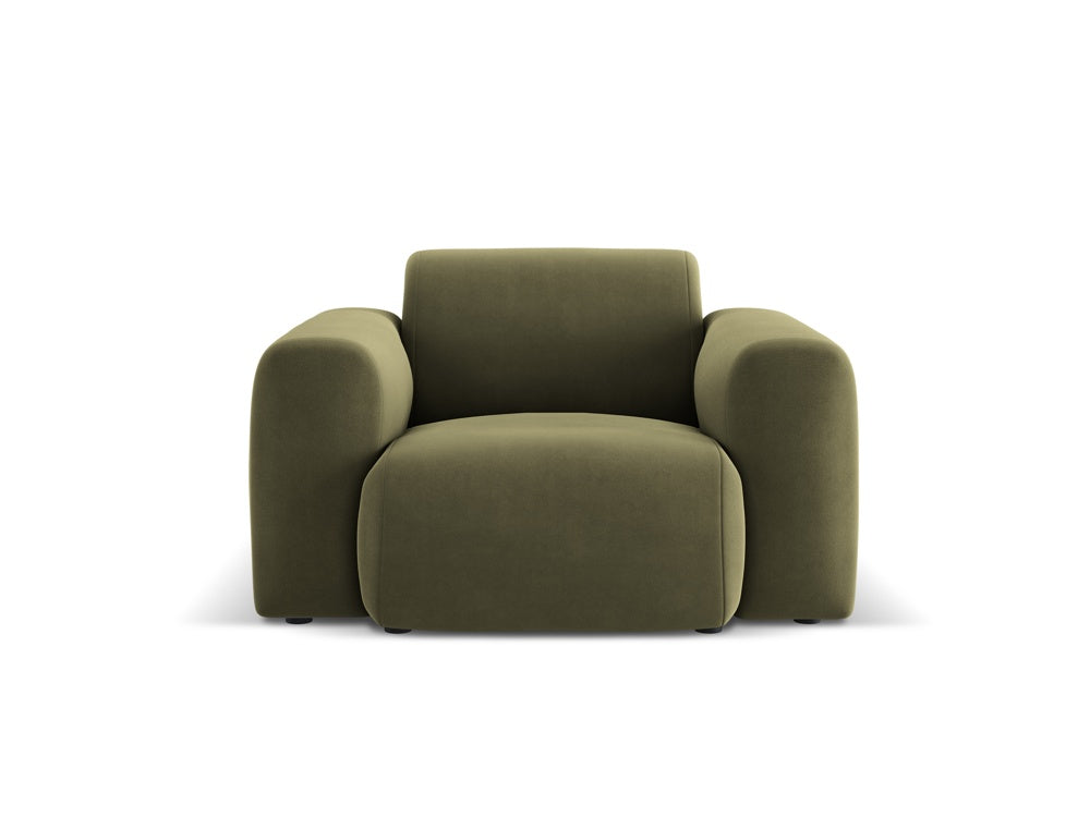 Cosmopolitan Design - Velour Lænestol, Nolio, 1-pers., 105x95x72 cm
