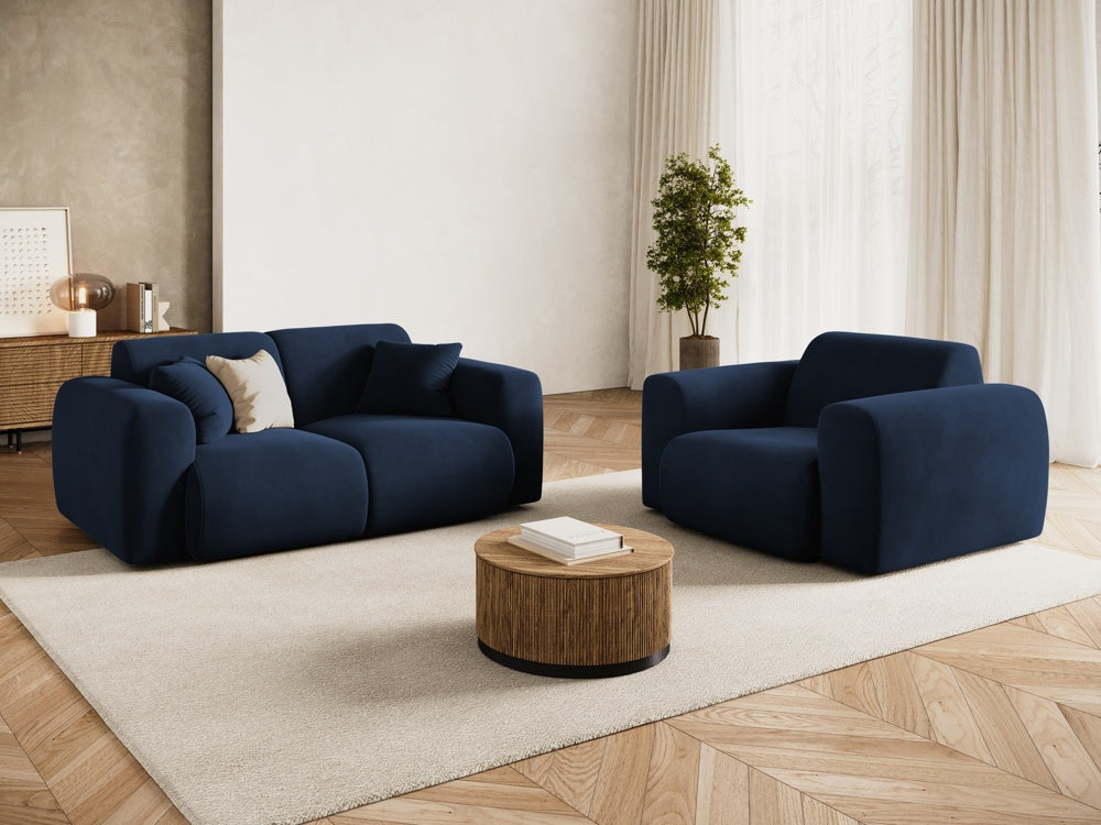 Cosmopolitan Design - Velour Lænestol, Nolio, 1-pers., 105x95x72 cm