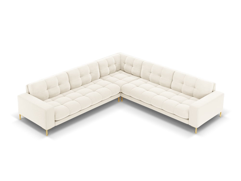 Cosmopolitan Design - Velour Symmetrisk Hjørnesofa, Bali, 6-pers., 256x256x75 cm