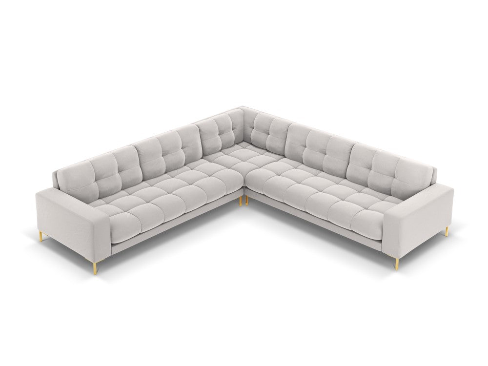 Cosmopolitan Design - Velour Symmetrisk Hjørnesofa, Bali, 6-pers., 256x256x75 cm