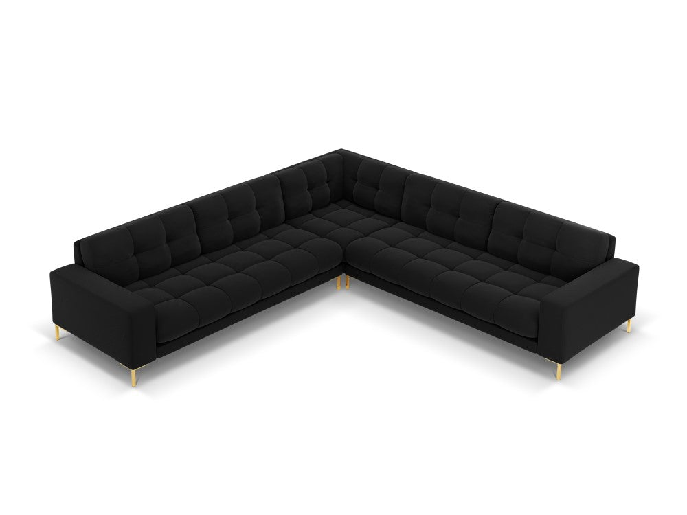 Cosmopolitan Design - Velour Symmetrisk Hjørnesofa, Bali, 6-pers., 256x256x75 cm