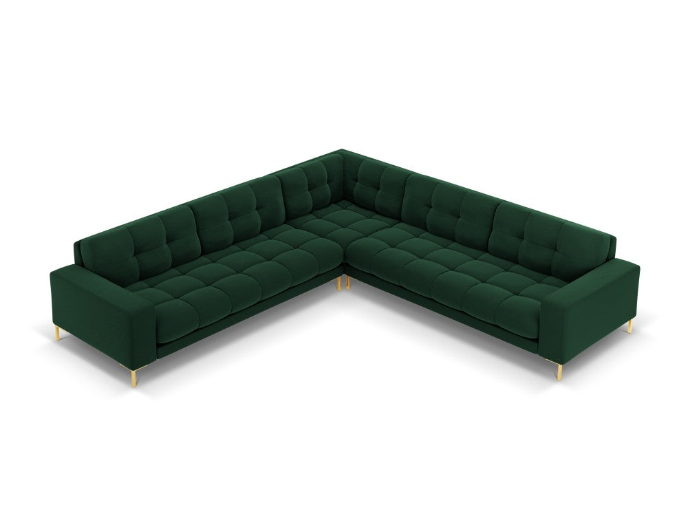 Cosmopolitan Design - Velour Symmetrisk Hjørnesofa, Bali, 6-pers., 256x256x75 cm