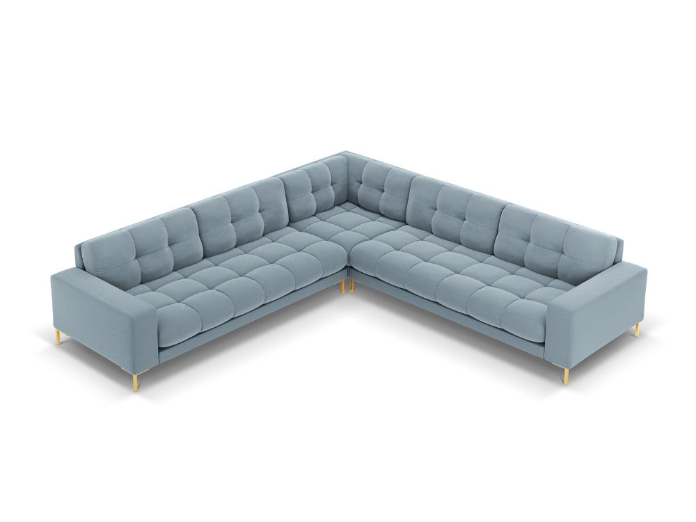 Cosmopolitan Design - Velour Symmetrisk Hjørnesofa, Bali, 6-pers., 256x256x75 cm