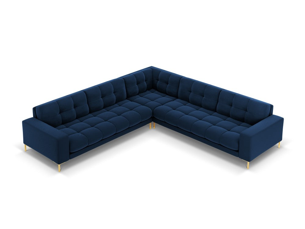 Cosmopolitan Design - Velour Symmetrisk Hjørnesofa, Bali, 6-pers., 256x256x75 cm