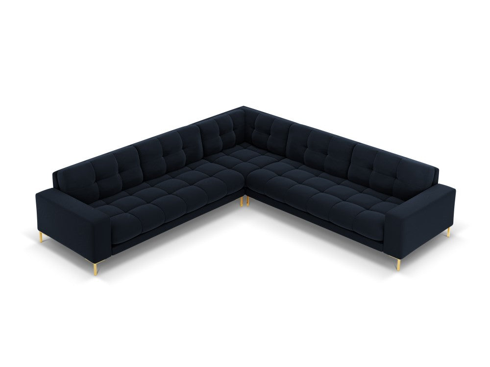 Cosmopolitan Design - Velour Symmetrisk Hjørnesofa, Bali, 6-pers., 256x256x75 cm