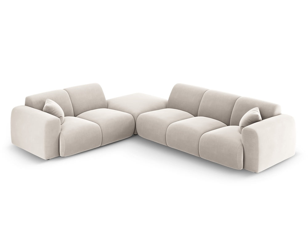 Cosmopolitan Design - Velour Hjørnesofa (højrevendt), Nolio, 4-pers., 315x250x72 cm