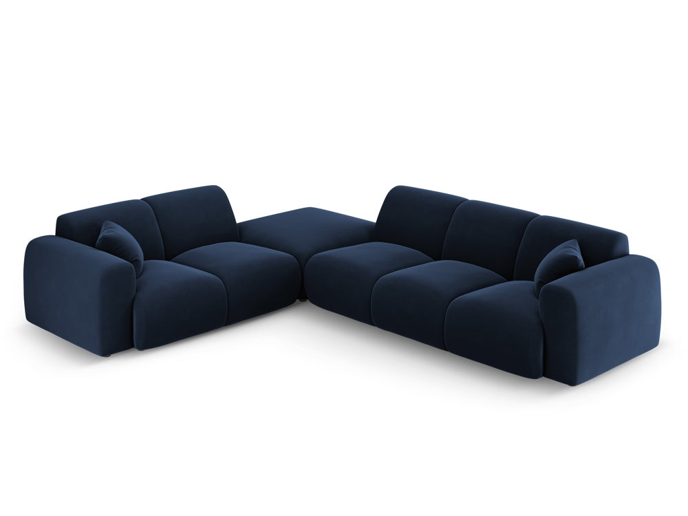 Cosmopolitan Design - Velour Hjørnesofa (højrevendt), Nolio, 4-pers., 315x250x72 cm