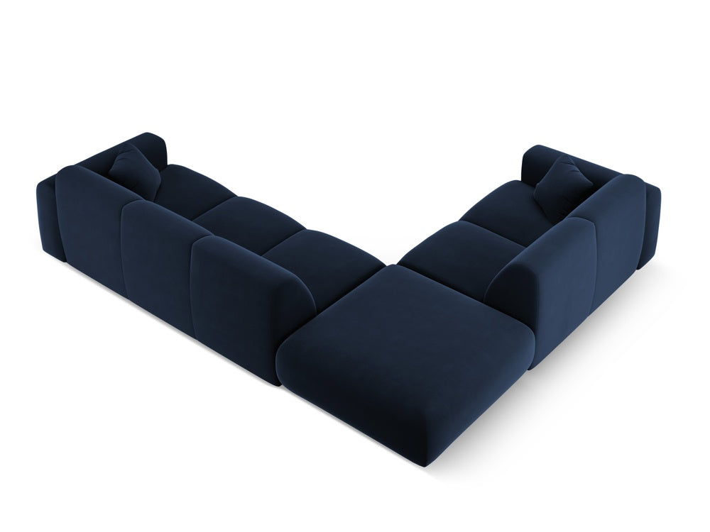 Cosmopolitan Design - Velour Hjørnesofa (højrevendt), Nolio, 4-pers., 315x250x72 cm