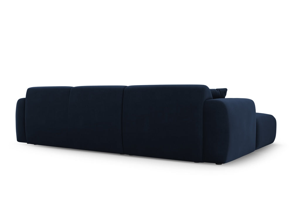 Cosmopolitan Design - Velour Hjørnesofa (venstrevendt), Nolio, 4-pers., 260x170x72 cm