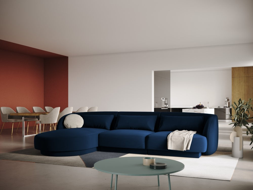 Velour Hjørnesofa Tulum 4 pers. venstre