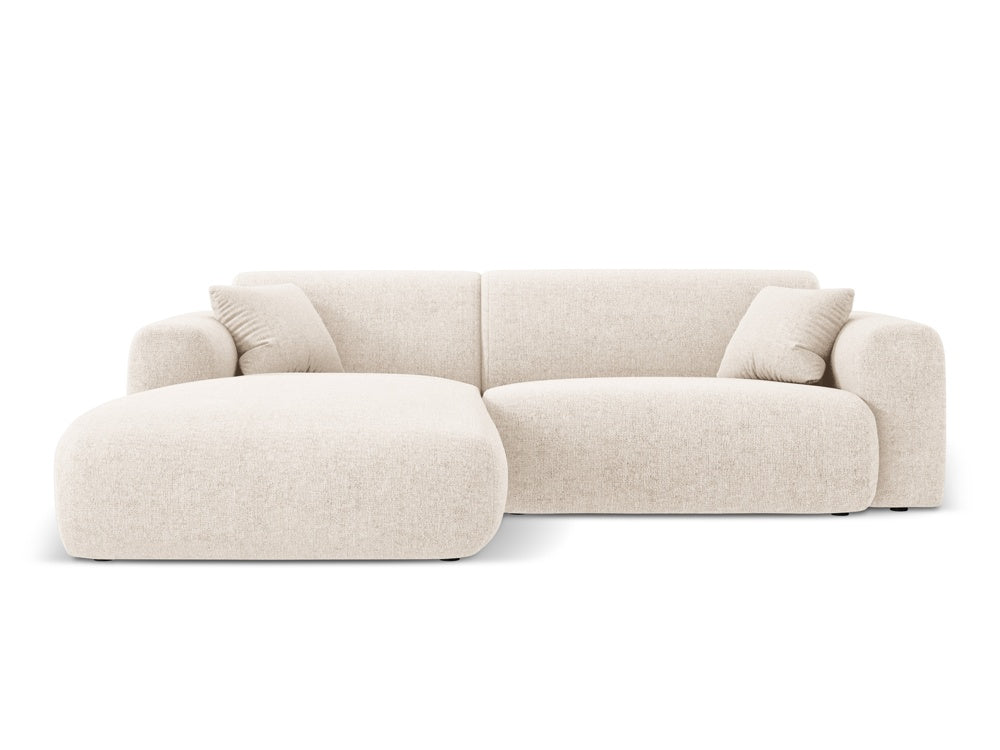 Cosmopolitan Design - Velour Hjørnesofa (venstrevendt), Nolio, 4-pers., 235x170x72 cm