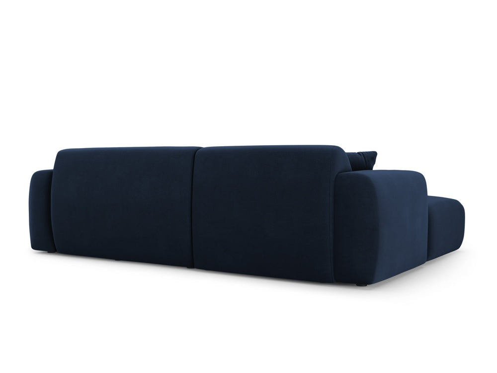 Cosmopolitan Design - Velour Hjørnesofa (venstrevendt), Nolio, 4-pers., 235x170x72 cm