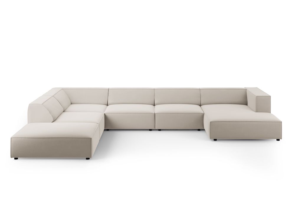 Arendal 7-pers velour sofa med venstre hjørne
