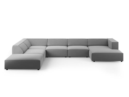 Arendal 7-pers velour sofa med venstre hjørne