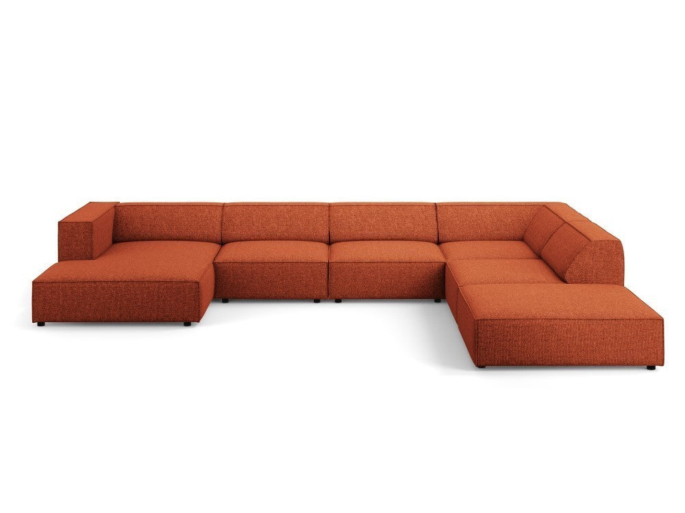 Arendal Panoramic 7-pers. sofa med Højre hjørne i chenille stof