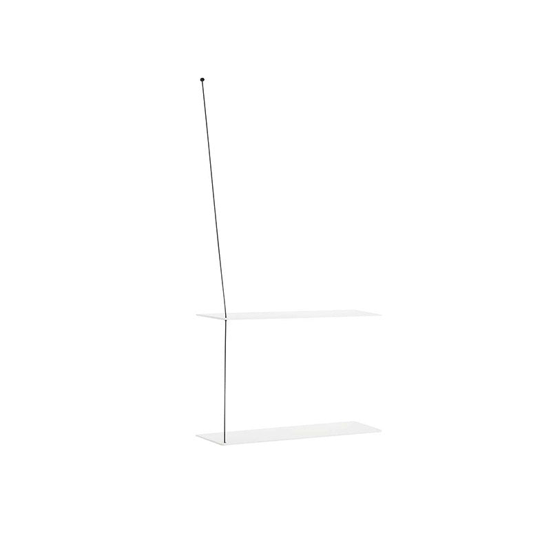 WOUD Stedge Væghylde m/2 Hylder – Hvid Eg (60x22 cm)