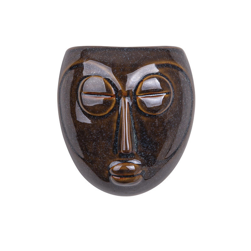 Present Time Maske Væghængt Potteskjuler / Vægpotte – Porcelæn