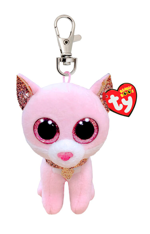 TY Beanie Boos FIONA - pink kat nøglering