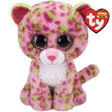 TY Beanie Boos LAINEY - leopard pink med