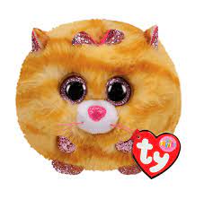 TY Puffies Tabitha - yellow cat puf