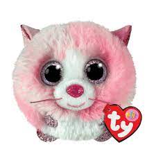 TY Puffies TIA - pink cat puf