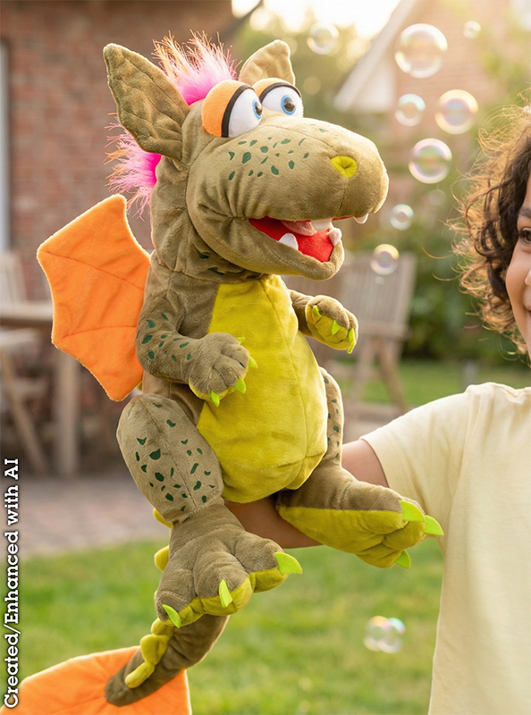 Living Puppets Rocco – Den energiske og magiske drage-hånddukke