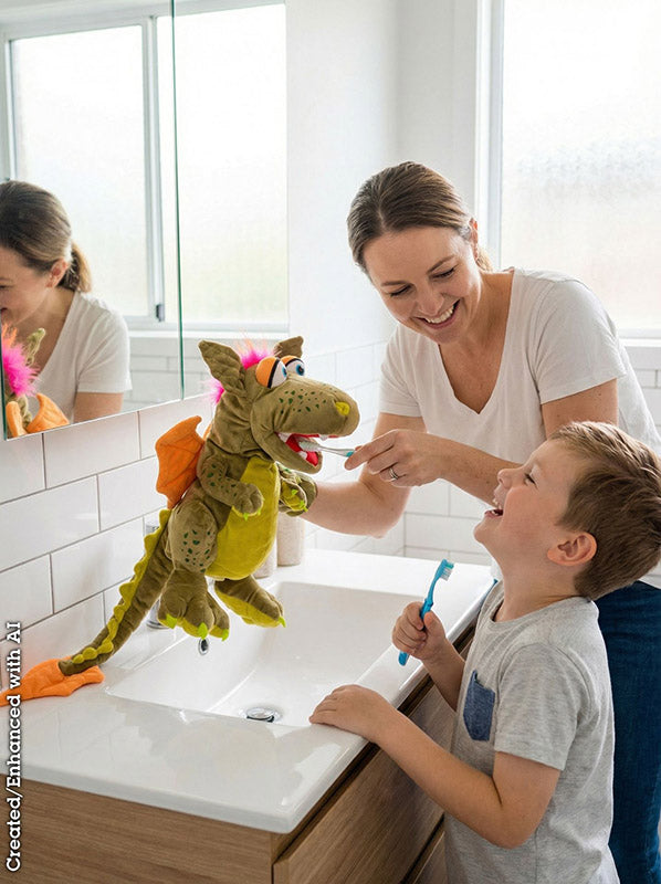 Living Puppets Rocco – Den energiske og magiske drage-hånddukke
