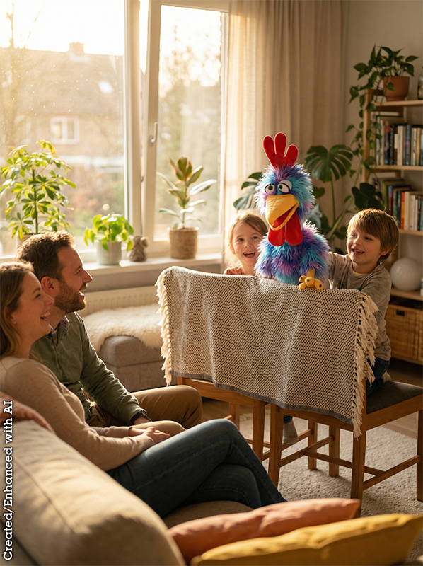 Living Puppets Sir Theo von Gockel – Imponerende og royal hane-hånddukke