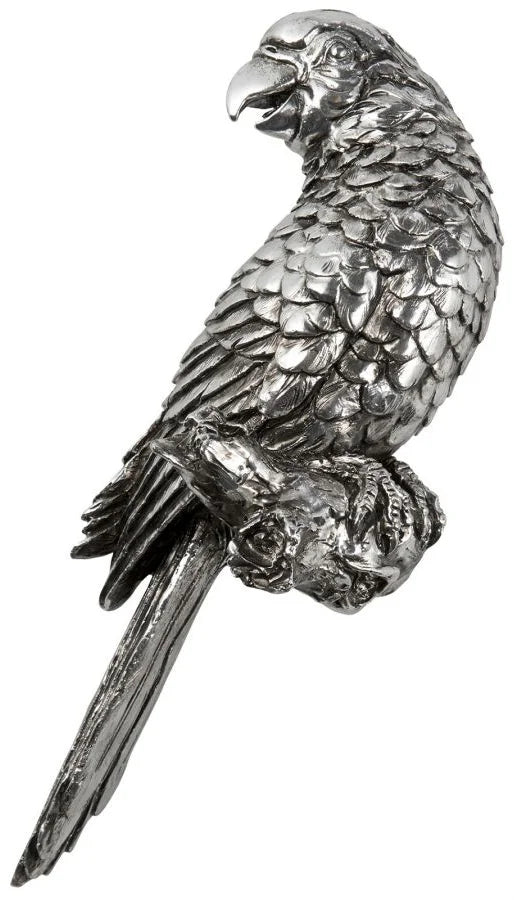 Serafina papegøje H27 cm. antik sølv