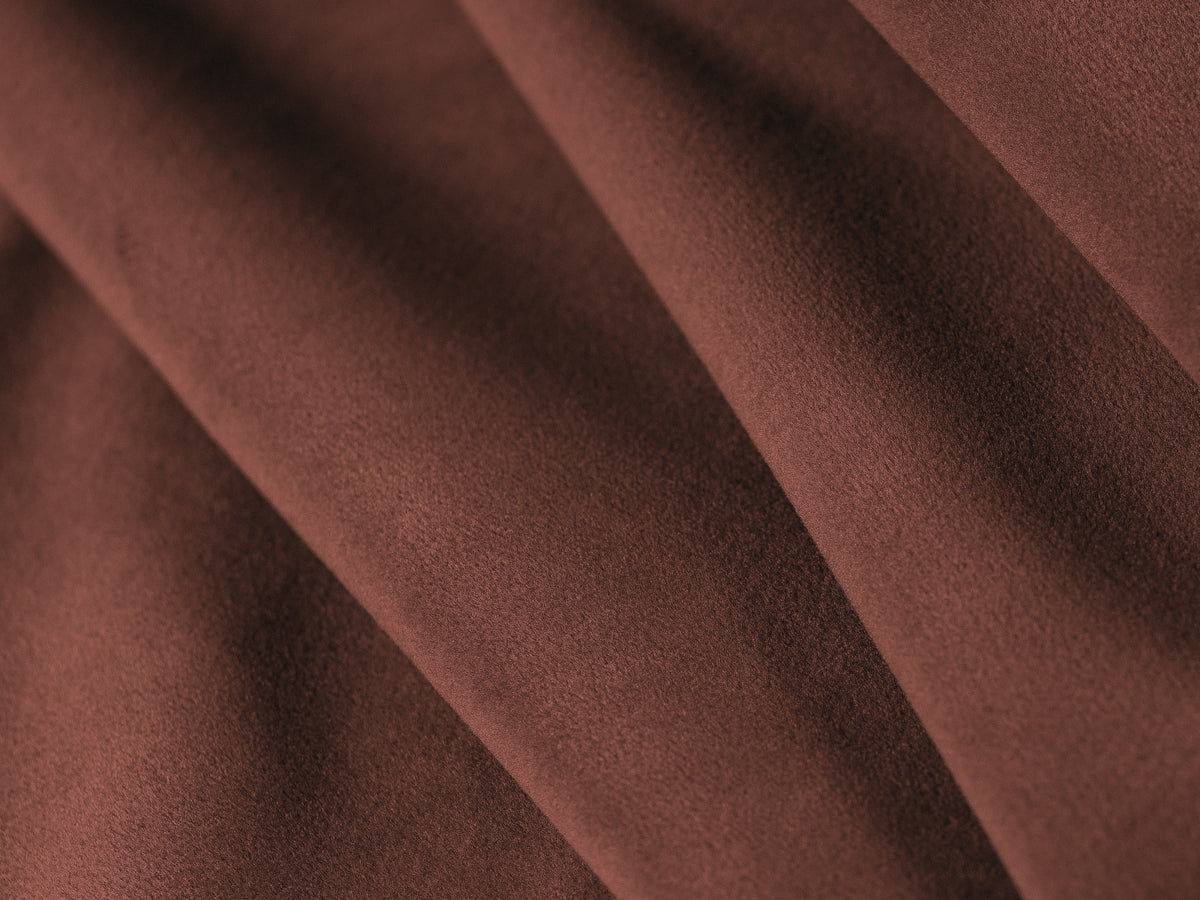 Cosmopolitan Design - Velour Hjørnesofa (højrevendt), Nolio, 4-pers., 235x170x72 cm - Cognac / Cuoio (Casino Cuoio) - Sort plast