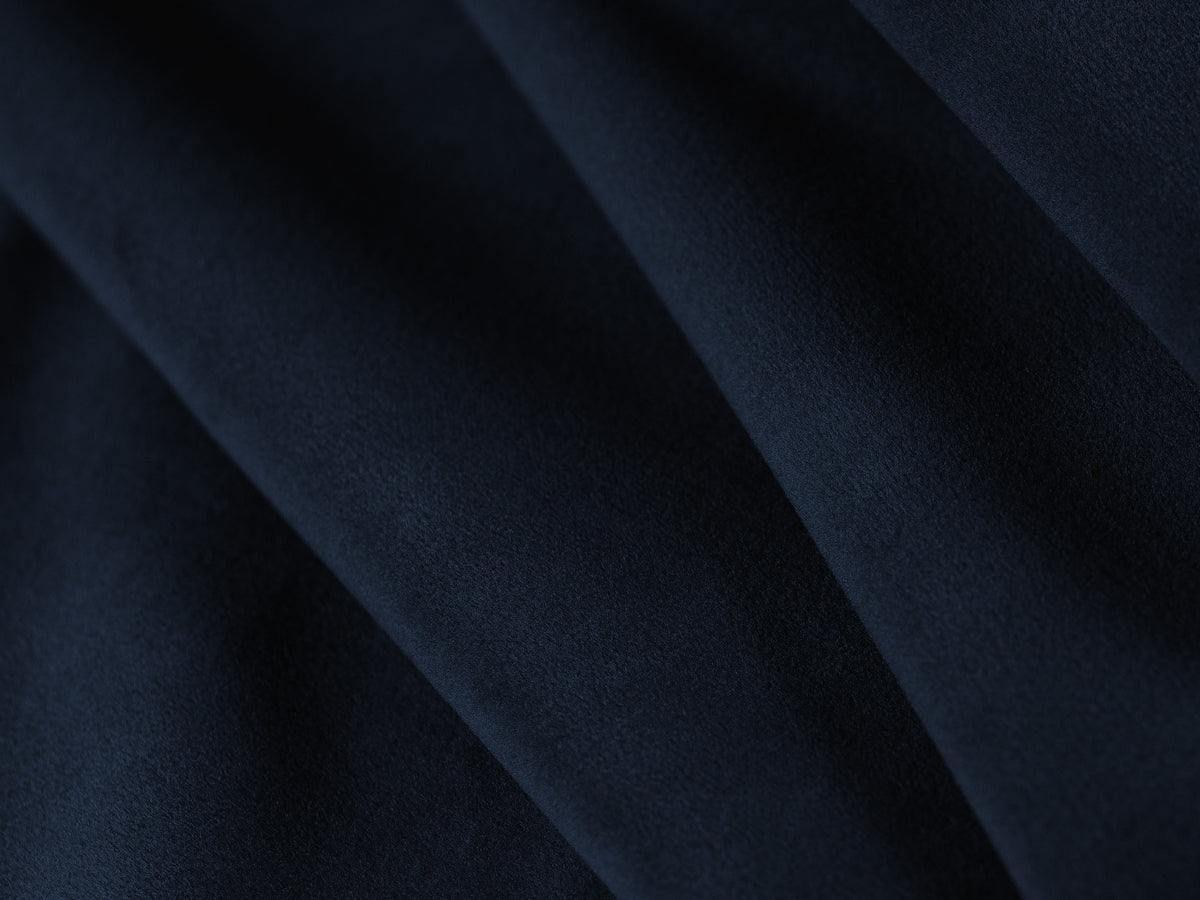 Cosmopolitan Design - Velour Hjørnesofa (højrevendt), Nolio, 4-pers., 235x170x72 cm - Kongeblå (Casino Deep Blue) - Sort plast