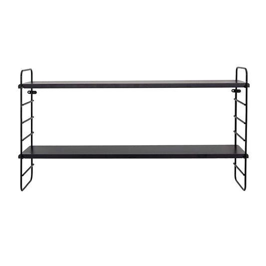 Bloomingville Sort Væghylde – MDF & Jern 35x15x65 cm