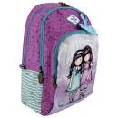 Gorjuss Cityscape Friends Walk Togheter Skoletaske med 3 lynlåse