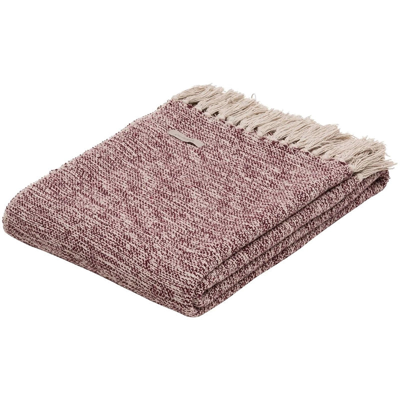 Bloomingville Mørkerød Plaid – Genanvendt Bomuld 130x160 cm