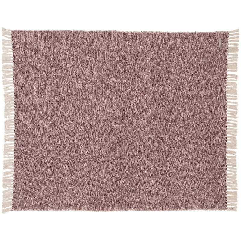 Bloomingville Mørkerød Plaid – Genanvendt Bomuld 130x160 cm