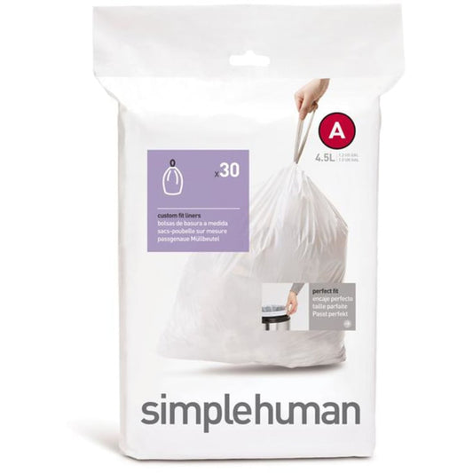 Simplehuman Affaldsposer Kode A (4,5L) – Hvid (30 stk)