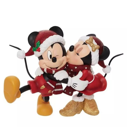 Mickey og Minnie kysser - julefigur 15cm
