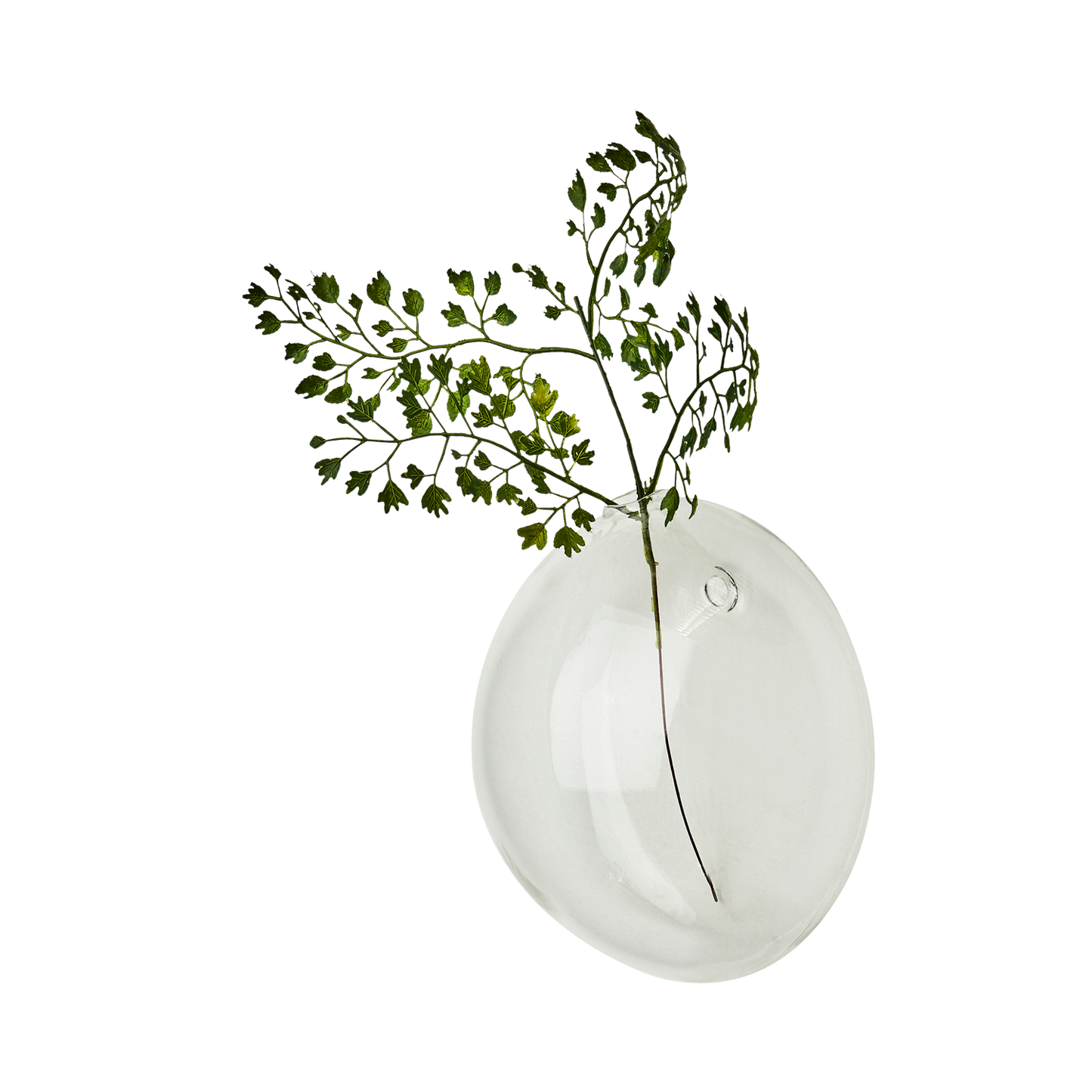 Væghængt vase i glas