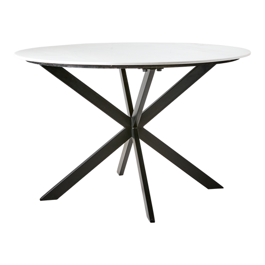 Milan Spisebord Ø120xH78 cm hvid marmor