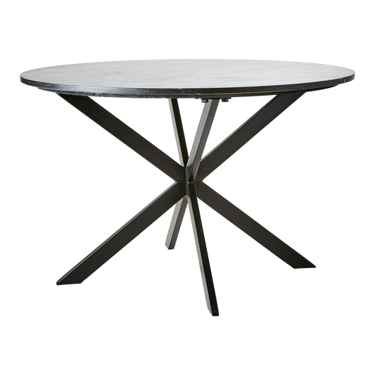 Milan Spisebord ø120x78cm sort marmor