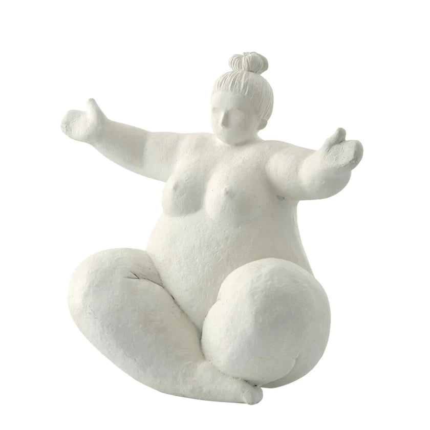 Kvinde figur H24 cm. hvid